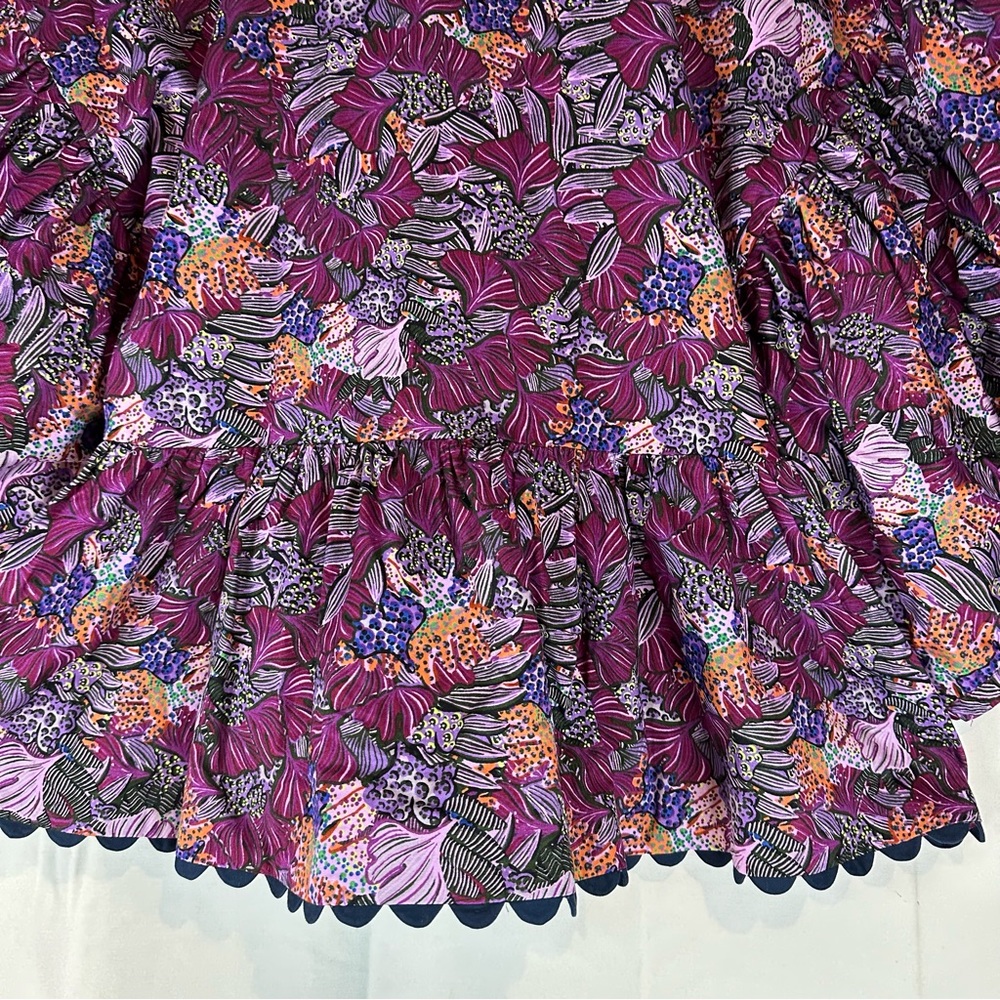 KIKA VARGAS Women’s Size XL Top Blouse Wrap Style Peplum Floral Purple NWT - Picture 16 of 16
